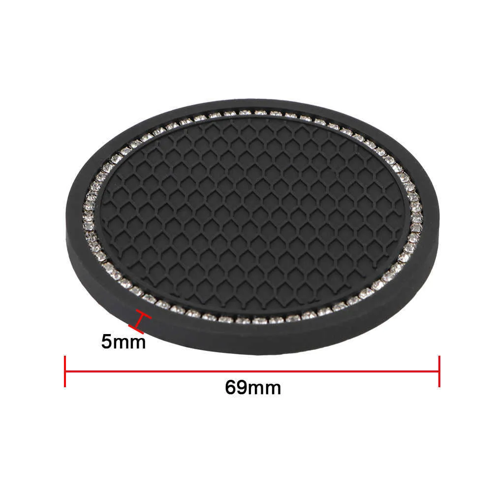 Anti-slip Pad Mat For Interior Decoration Silica Gel Car Styling Accessories Car Coaster Water Cup Bottle Holder