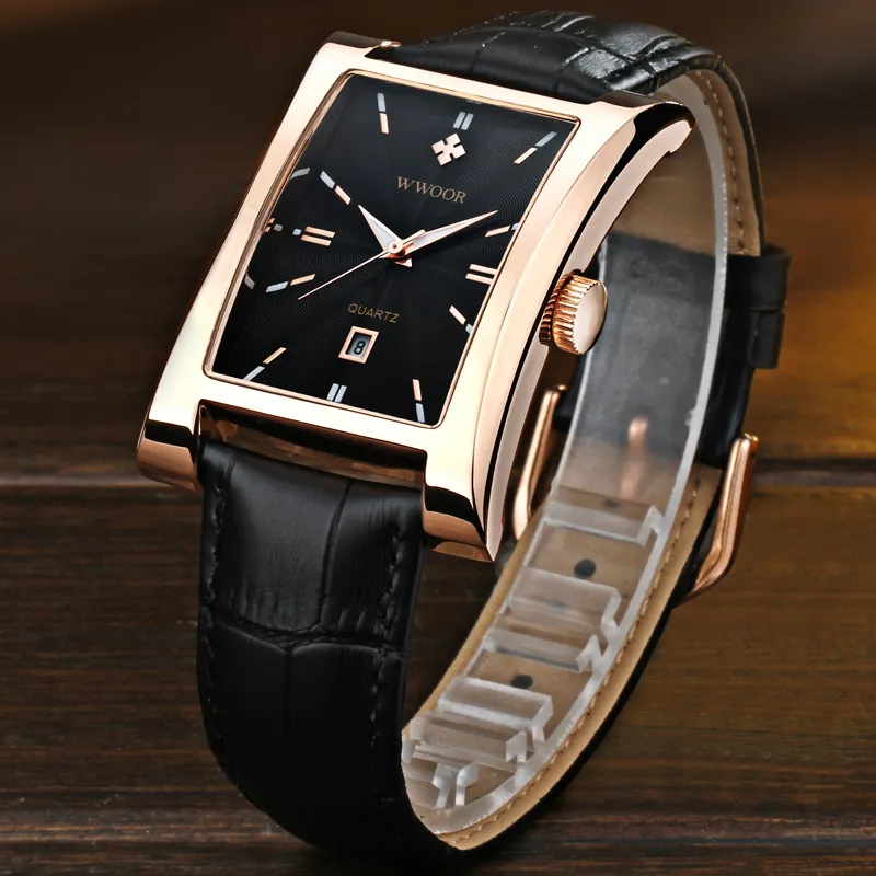 Mens Watches Top Brand Luxury Wwoor Business Male Wristwatches Waterproof Minimalist Leather Watch Men Relogio Masculino 220225279F