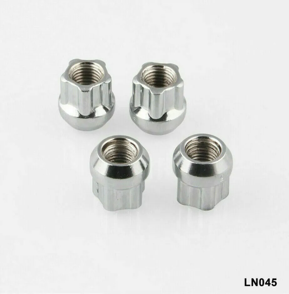 Anti-theft M12 X 1.5 Chrome Steel Car Wheel Nuts Lug Screw Lock With Key