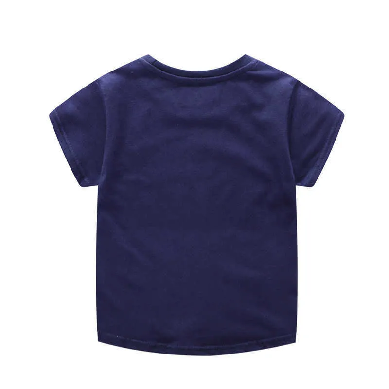 Metri di salto Arrivo Stampa Unicorni Ragazze T-shirt T-shirt estive bambini in cotone Top 210529