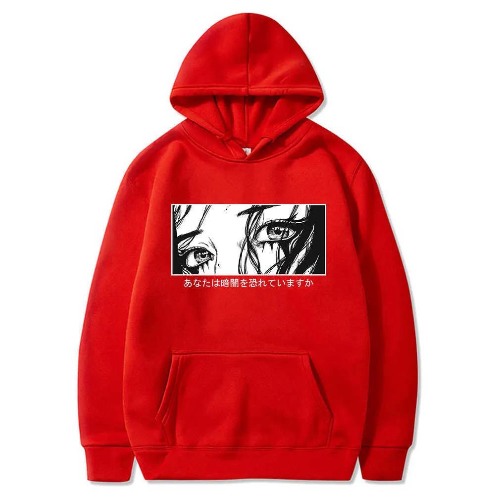 Lettre d'horreur japonaise Femmes / hommes Hip-hop Sweatshirt HOODED HOTADED HARAJUKU Fashion Unisexe H0910