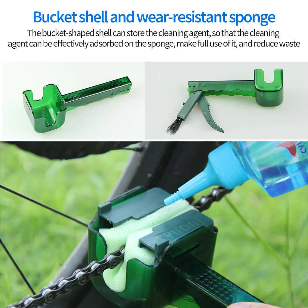 Multifunctional Bicycle Chain Cleaner MTB Mountain Bike Machine Washer Brushes Kit with Sponge Cycling Riding Cleaning Tools