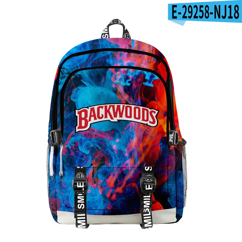 13 Styles Backwoods Sigaar 3D Ink Painting Backpack For Men Boys Laptop 2 Banden Travel Bag Schouders Bags3948799