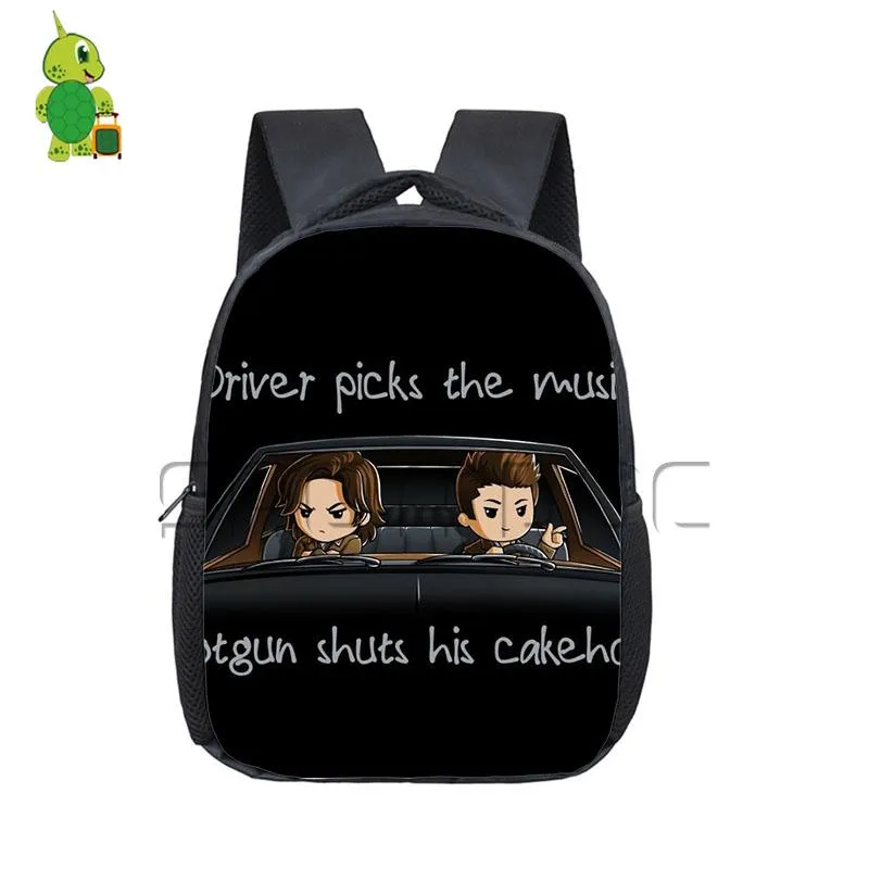 Ryggsäck Supernatural Winchester Bros Sam Dean Children School Bags Boys Girls Cartoon Kindergarten2383