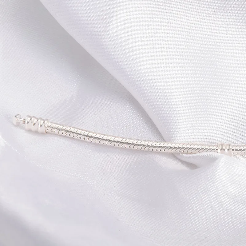 Zilver 925 ketting bedelarmband met ale S925 logo fit diy kralen charms vrouwen handgemaakte kerstcadeau originele sieraden PS003