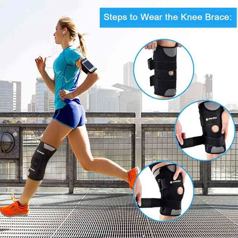 WinMax Gym Knästöd BRACE SLEEVE RELIVE LEN ARTRITRIS MENISCUS TEAR KNEE REP PADS Öppna Patella Stabilizer Protector 2202085344407