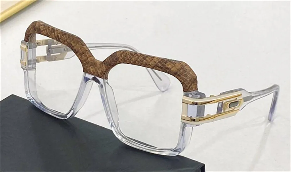 modedesign Eyewear 623 läderversion fyrkantig stor ram retro optiska glasögon enkla och mångsidiga stil män toppkvalitet öga2753