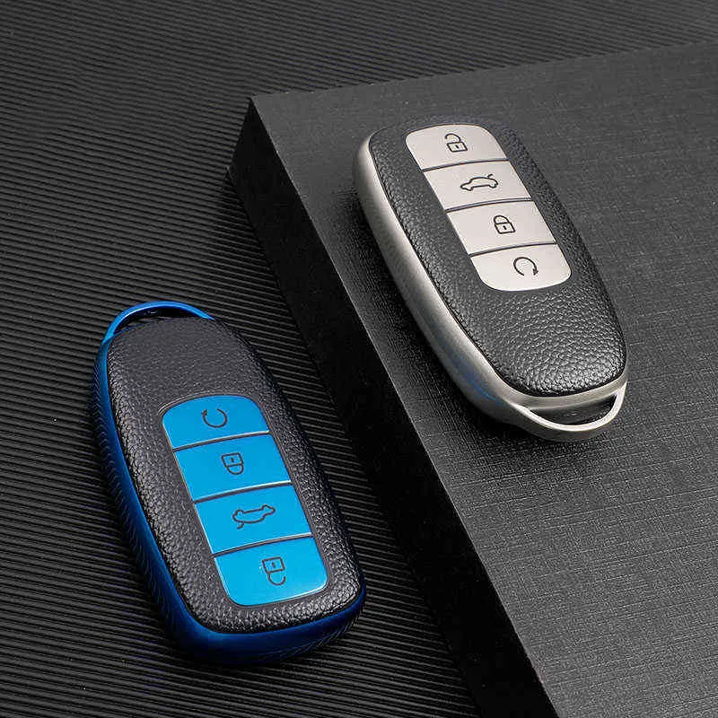 Araba Anahtarı Durumda Chery Tiggo 8 Pro 2021 Yeni Yumuşak TPU Araba Anahtarı Durumda 4 Düğmeler Uzaktan Kumanda Kapak Aksesuarları TPU Korumak
