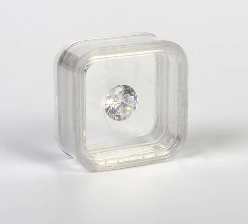 100 pièces 5555mm Transparent flottant vitrine boucle d'oreille gemmes anneau bijoux Suspension emballage boîte PET Membrane support support 6298135