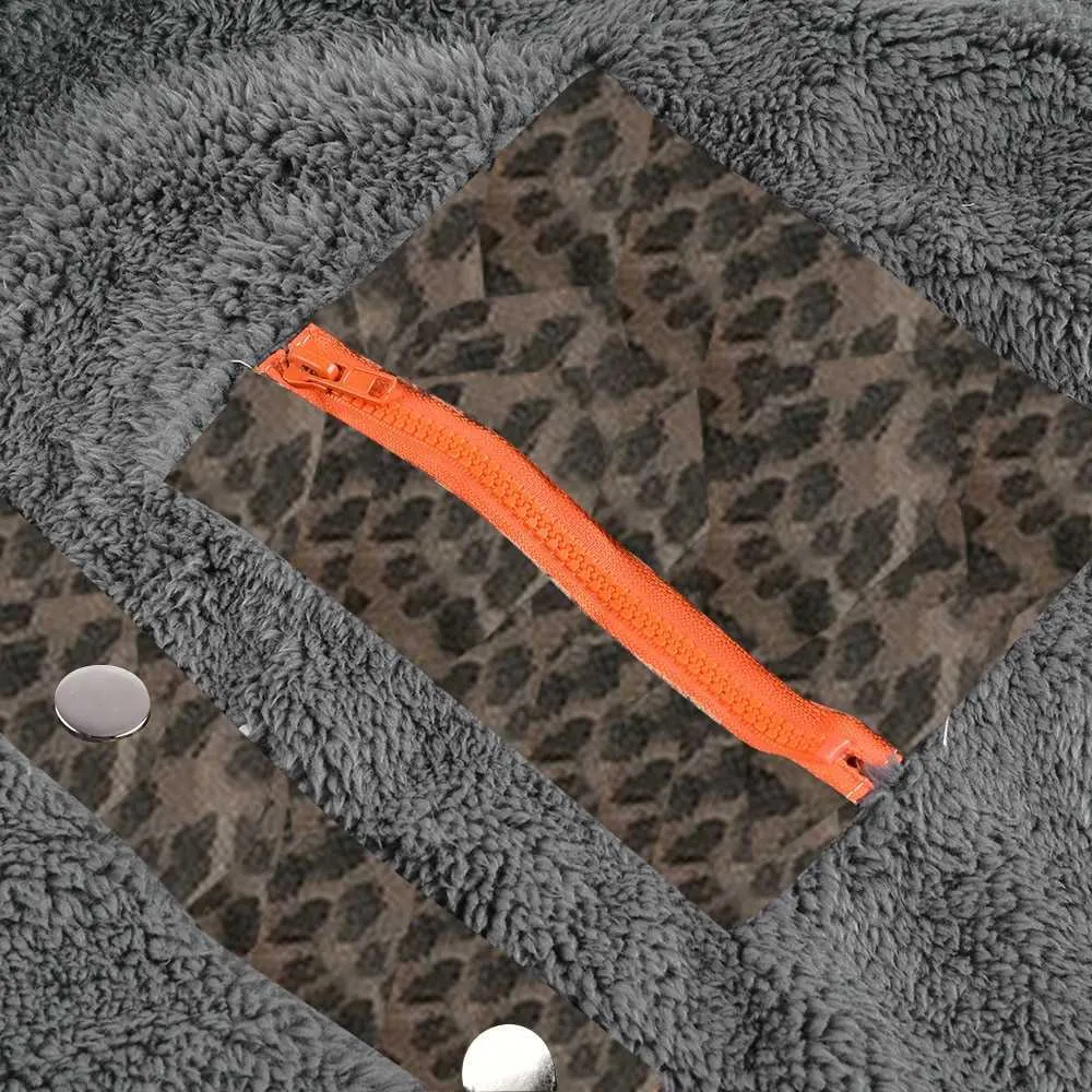 Weibliche Faux Pelz Leopard Print Mit Kapuze Jacke Casual Winter Mantel Warme Teddy Wildleder Sweatshirts Sexy Langarm Tops Herbst Outwear Y0829