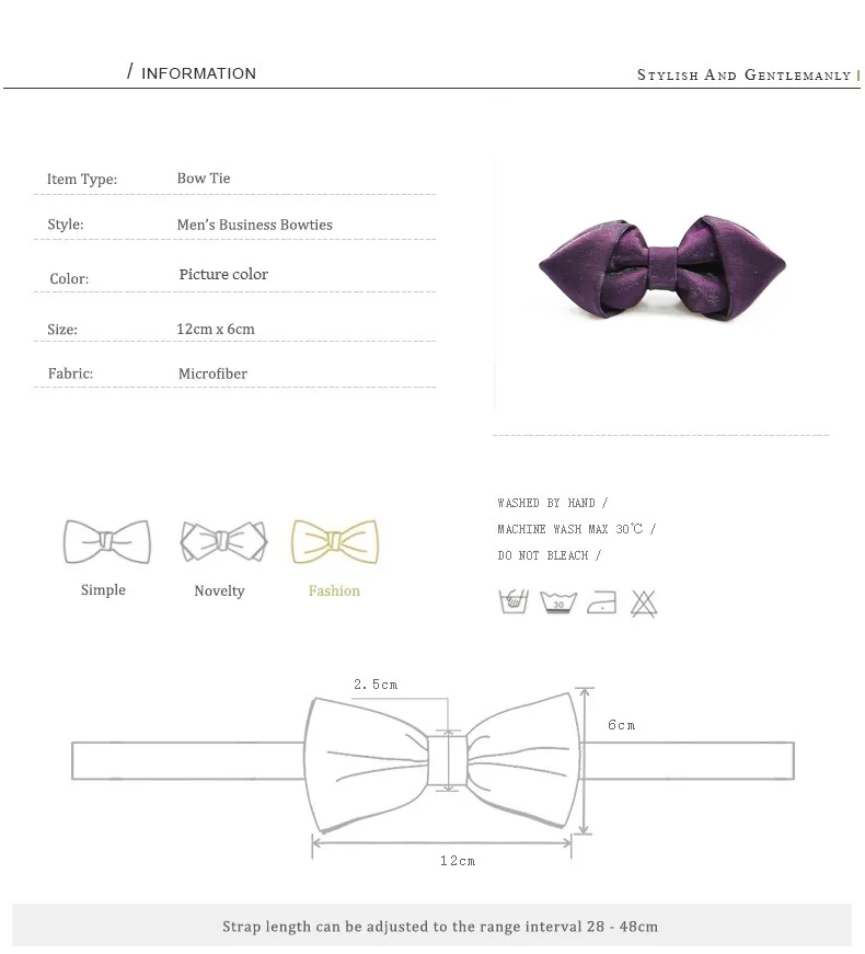Wysokiej Jakości 2020 Przylotów Łuk Krawaty Dla Mężczyzn Projektantów Marka Butterfly Bowties Luxury Wedding Bowtie Purple z Pudełko