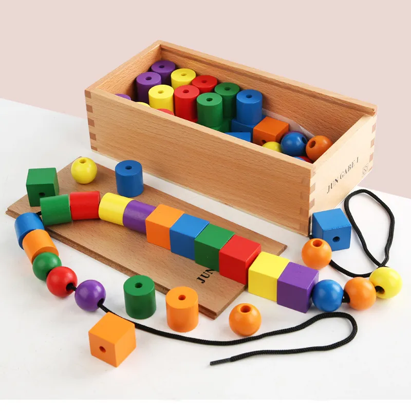 Materifiants de jouets de Montories en bois 15 en 1gam en bois puzzle éducatif Froebel Toys for Child Educational6588235