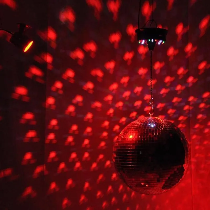 Decoração de festa grande espelho de vidro bola de discoteca dj ktv bares luz de palco iluminação durável reflexiva com b321q
