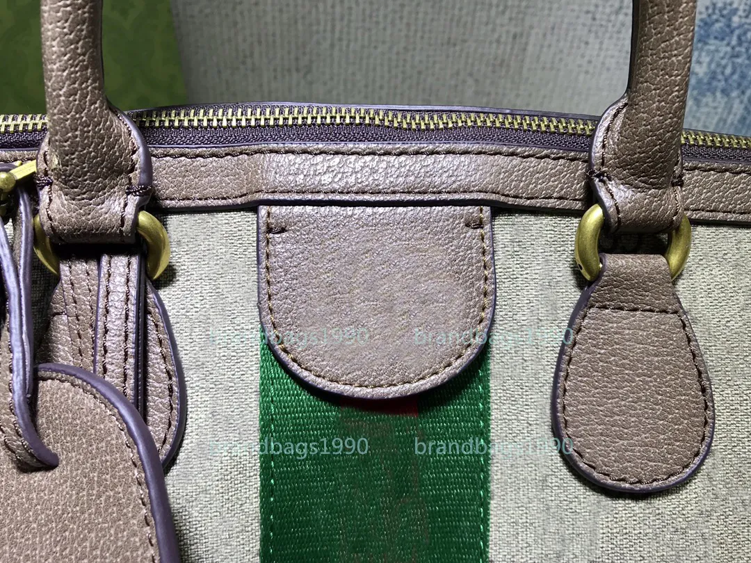 44 cm klassische Frauen Reisen Reisen Mode Männer Reisen echte Leder -Trimm -Gepäck -Duffel -Taschen Leinwand Handtasche290o