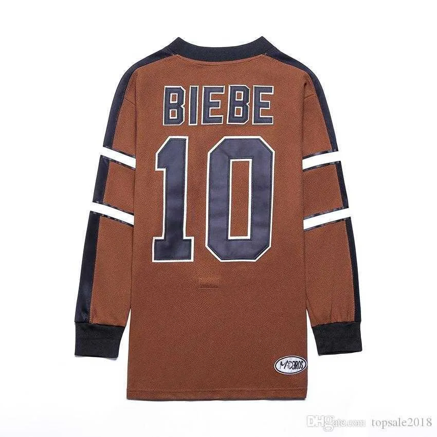 #10 Biebe Mystery Alaska Movie hockey Jerseys Mens SlapShot Biebe jersey S-XXXL accept custom any name number