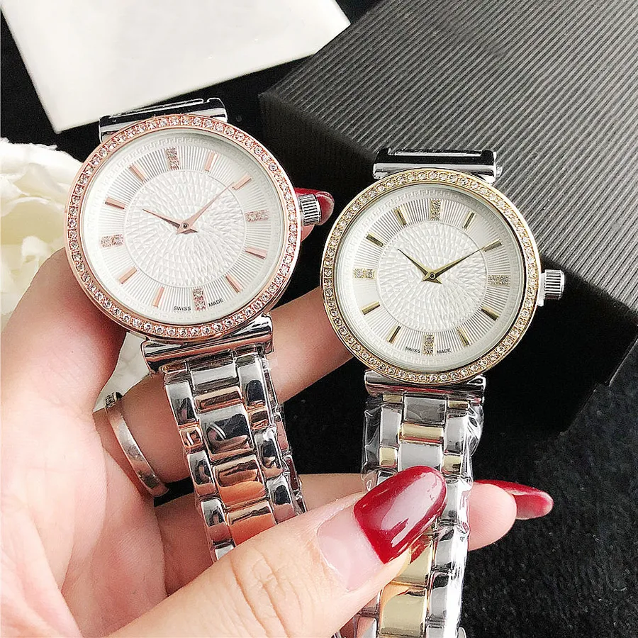 Брендовые часы для женщин и девушек в стиле кристаллов с металлическим стальным ремешком, кварцевые роскошные наручные часы VE 50270u