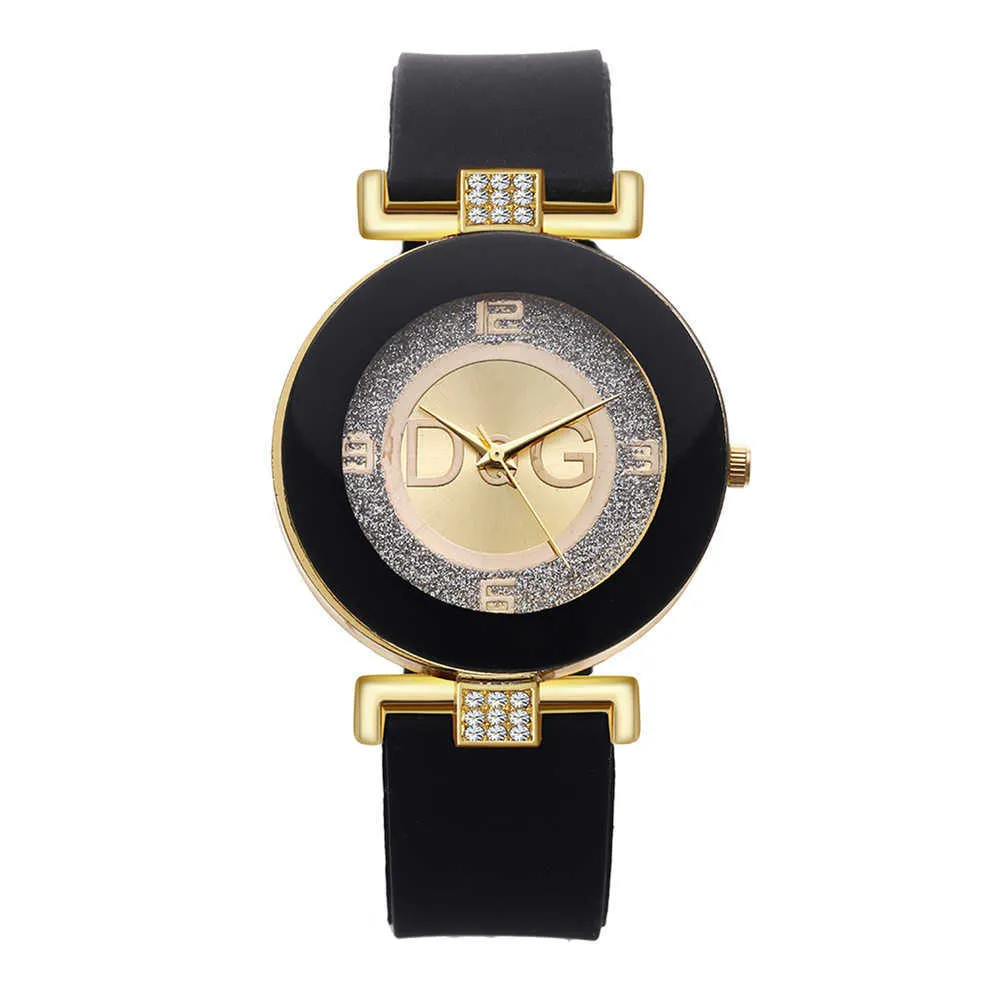 Męskie zegarki proste czarny biały kwarc Kobiety Minimalistyczny projekt silikonowy pasek na rękę Big Dial Women's Fashion Creative WA2887