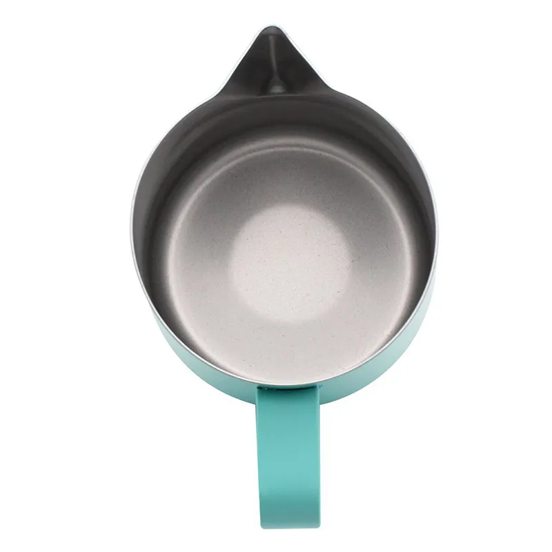 Mjölk Steaming Frothing Pitcher Rostfritt Stål Non-Stick Mjölkkanna Pull Blomma Cup Perfekt För Kaffe Cappuccino Latte Art