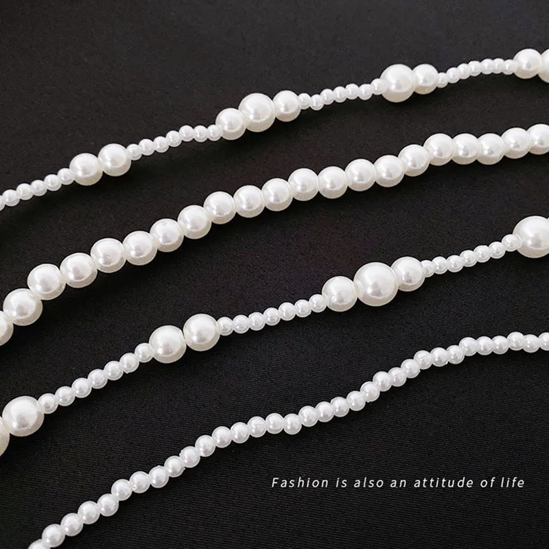 Nuevas mujeres elegantes íntegramente con perlas diadema larga con borlas dulce adorno para el cabello trenzado artefacto diademas accesorios para el cabello de moda