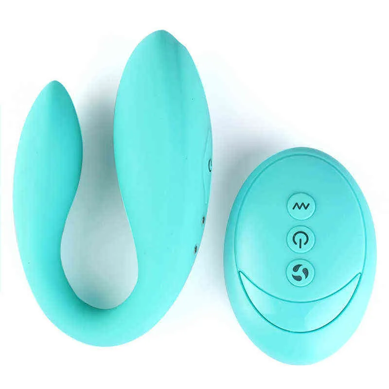 Nxy vibrators mynieuwe vibrator voor paar afstandsbediening waterdichte draadloze vibrator voor vrouwen dubbele motoren u vorm seksspeeltjes 0104