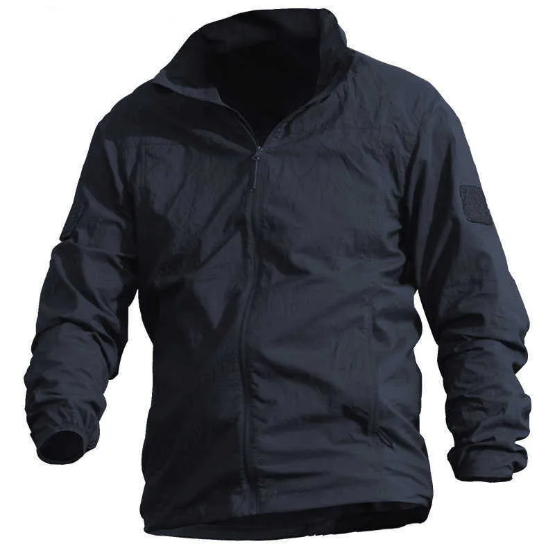 Män Sommar Tunna Snabbtorka Lätta Tacitcal Jackor Mäns Solskydd Hooded Outdoor Coat Zipper Sport Male Jackor LX099 x0621