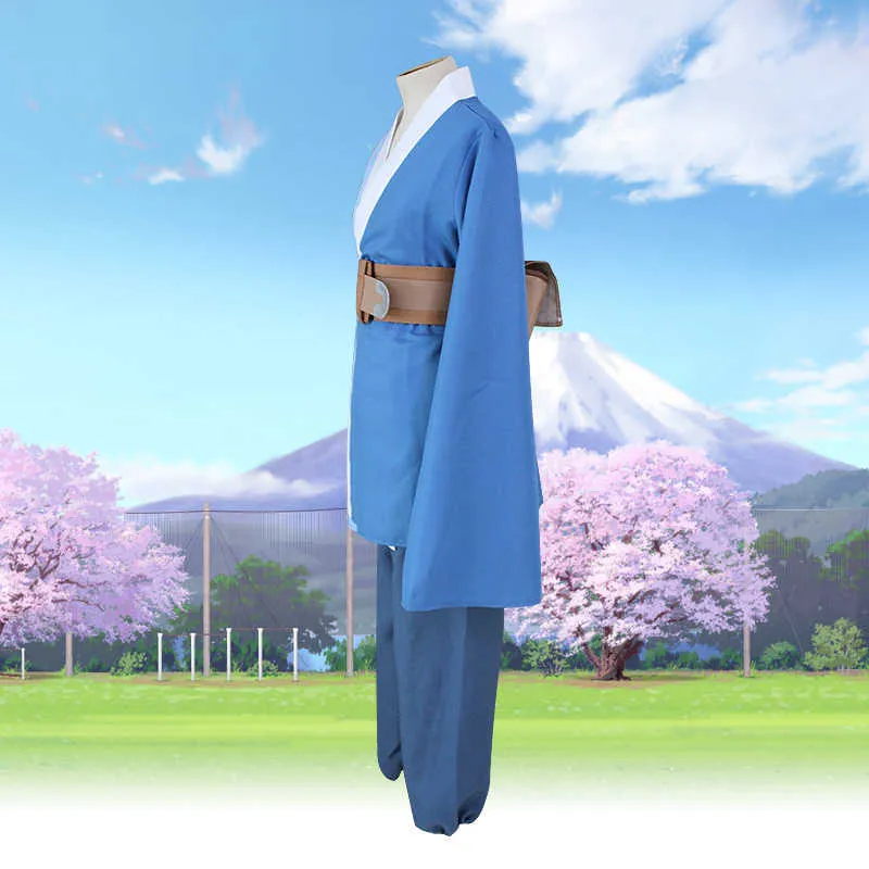 Nouveau Shippuden Boruto personnage de soutien Mitsuki Cosplay Costumes Kimono costumes pour la fête de noël haut bleu pantalon perruque ensemble Y0913