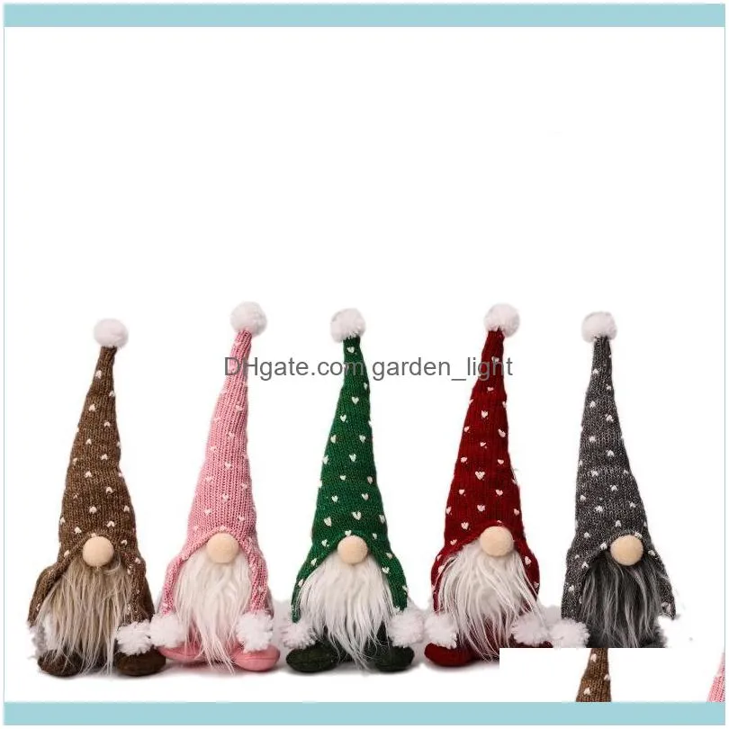 Świąteczne przyjęcie świąteczne zapasy ogarenchristmas dekoracje na drzewo gnome elf lalka domowy prezent Navidad Noe Rok 20211 Drop Deliv219y