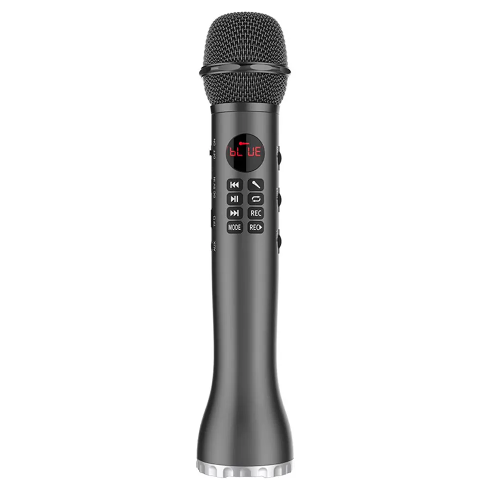 L-598 Microfono wireless portatile Karaoke Altoparlante Bluetooth Display a LED Schermo TF Registratore di canto