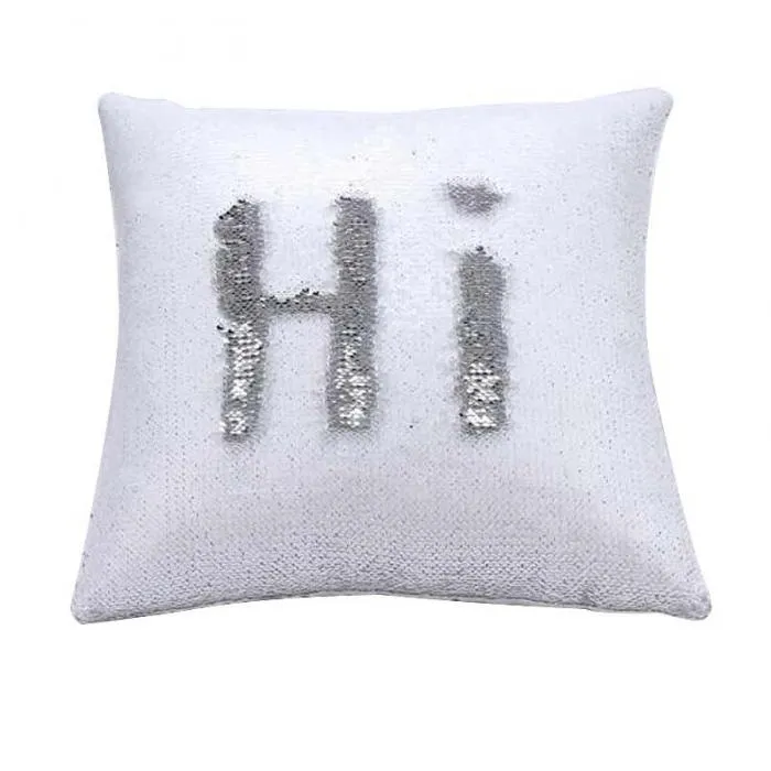 NEW! Mermaid Pillows Two Tone Sequins Throw Pillow Cushion Case DIY Case Double Sides Decorative Pillows DHL