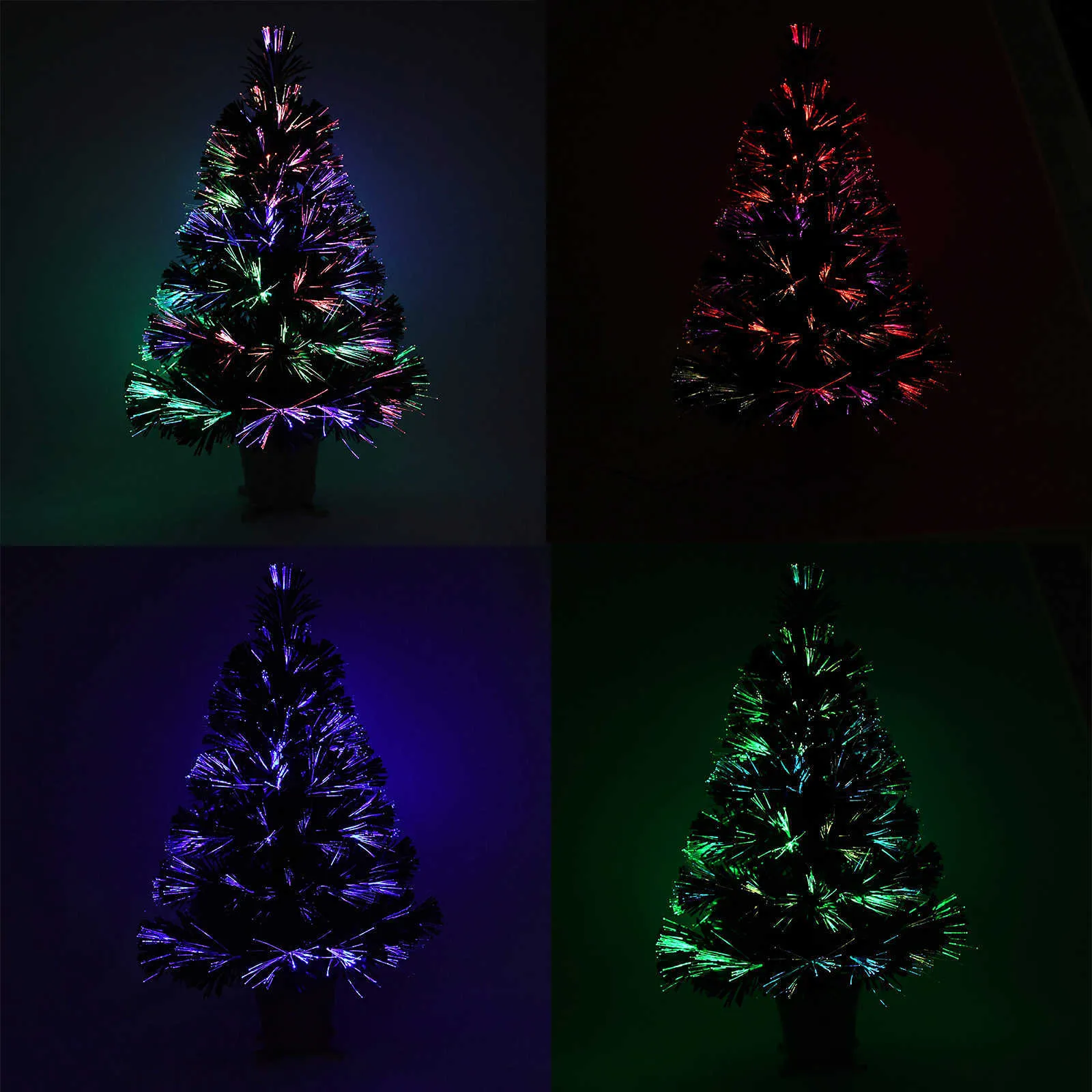 24 lub 32-calowy zielony światłowodowy oświetlenie choinki z kolorowymi zmieniającymi świateł LED 211018