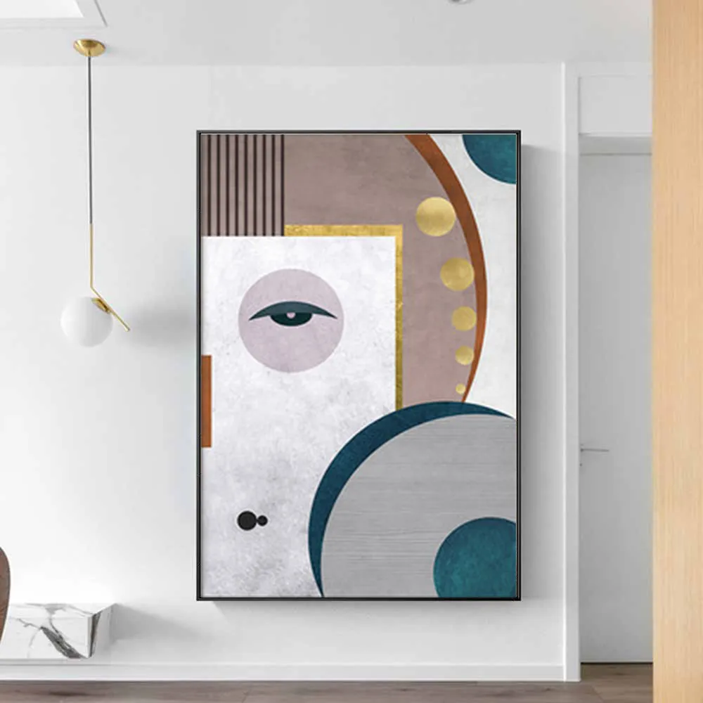 ピカソ印象派のカラーラインキャラクターアートキャンバスペインティング抽象ポスターとリビングルームの家のための壁アートの写真dec7358318