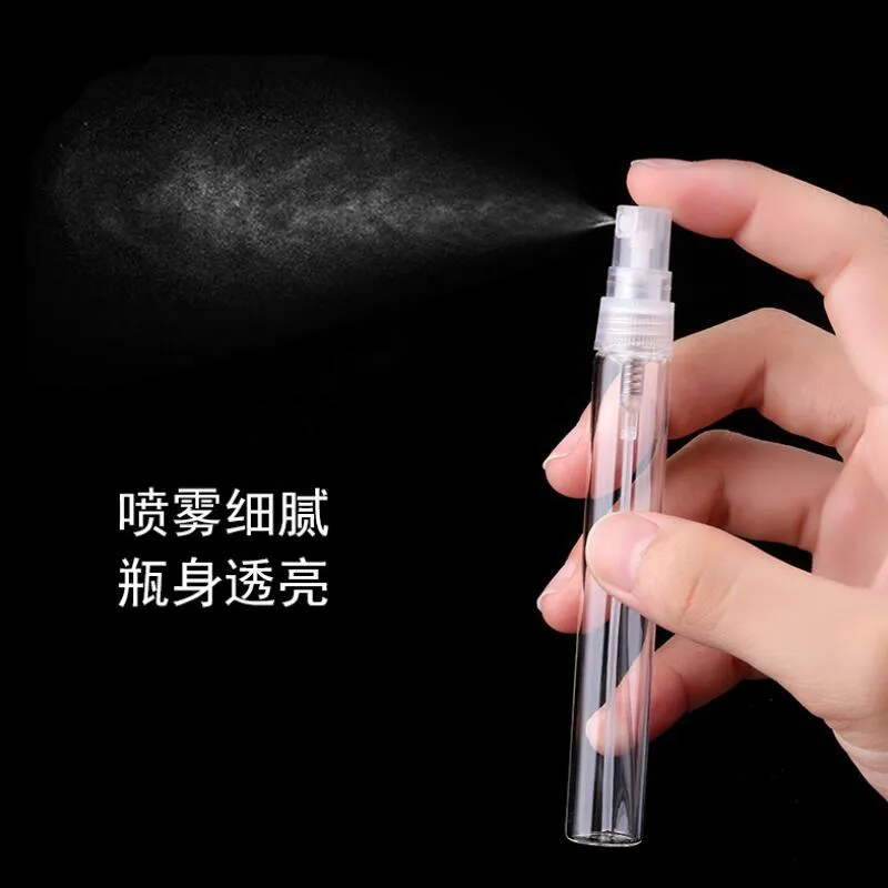 2ml 3ml 5ml 10ml Small Round Glass Containers Perfume Bottles Atomizer Empty Cosmetic Containers For Sample 