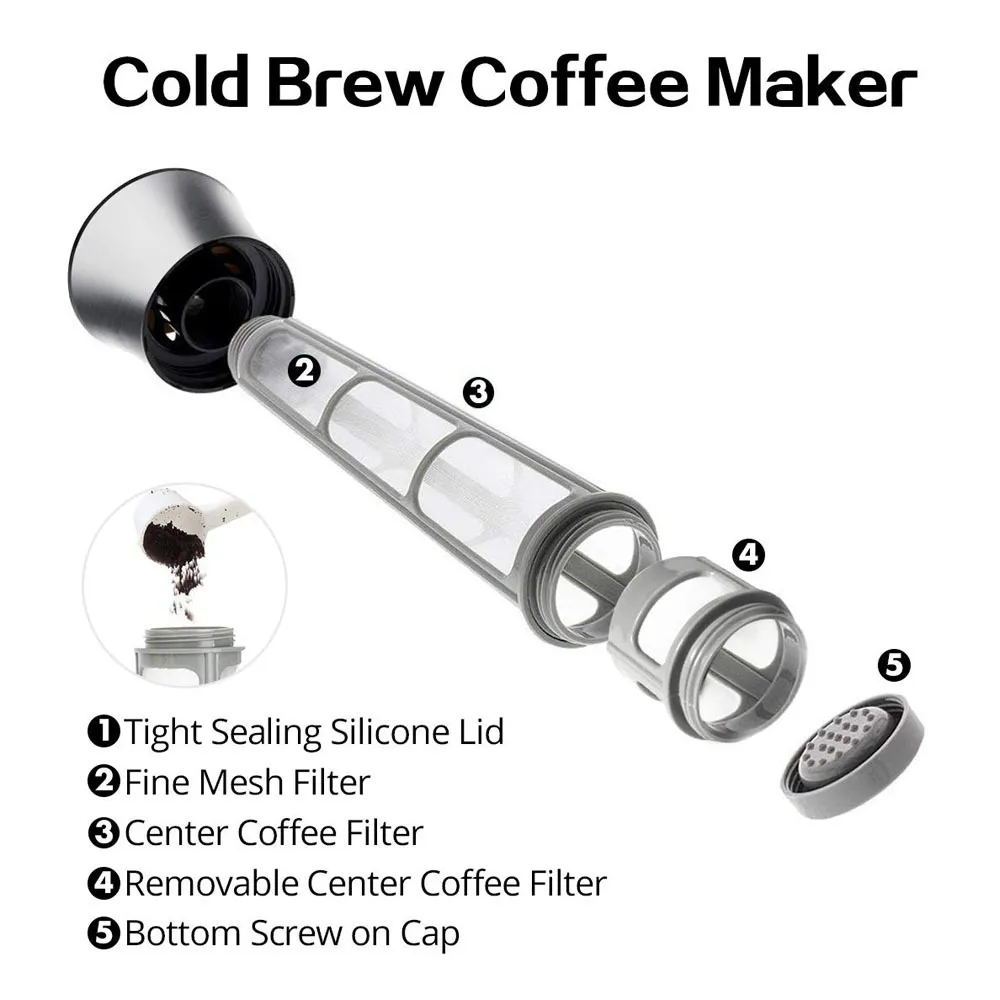 Koffiezetapparaat Pot Mocha Koud Brew Cafetera Filter Koffie Pot Lekdichte Dikke Glas Thee Infuser Percolator Tool Espresso Maker 210309