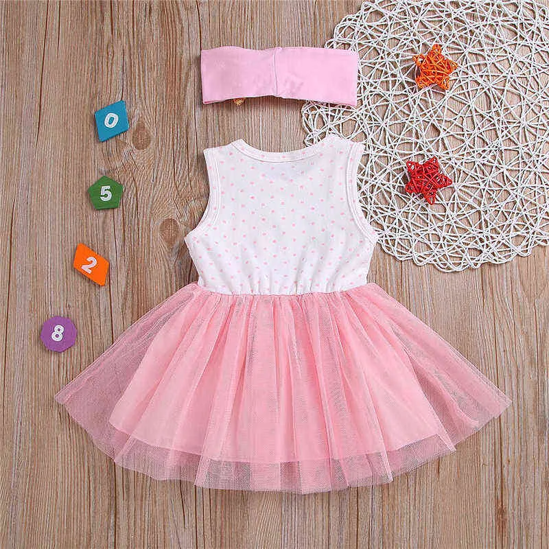 2 ano bebê menina aniversário princesa vestidos toddler kid sem mangas número dois baptism batismo vestido pequeno criança outfit g1129