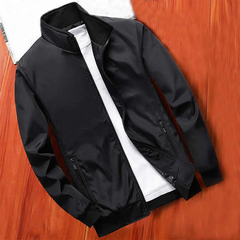 MANTLCONX Solid Color Casual Jacket Men Spring Autumn Outerwear Mens Jackets for Male Coats Windbreaker Zipper Pocket Overcoats 210923