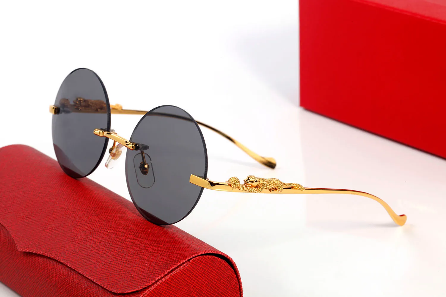 Optiska glasögon Frame Women Vintage 2022 Gold Metal Overized Buffalo Horn Glass för män Trä Bambu solglasögon Eyewear3039
