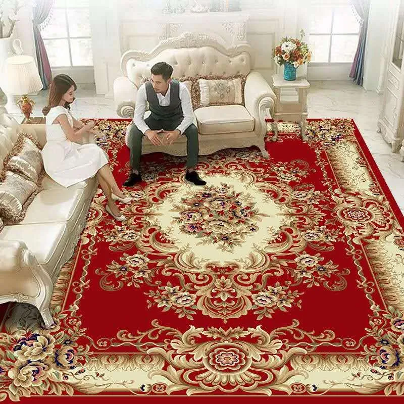 Teppiche Luxuriöser europäischer Stil groß für Wohnzimmer Schlafzimmer Bereich Teppich Luxus Home Decor Teppich El Flur Große Bodenmatte Rug248I