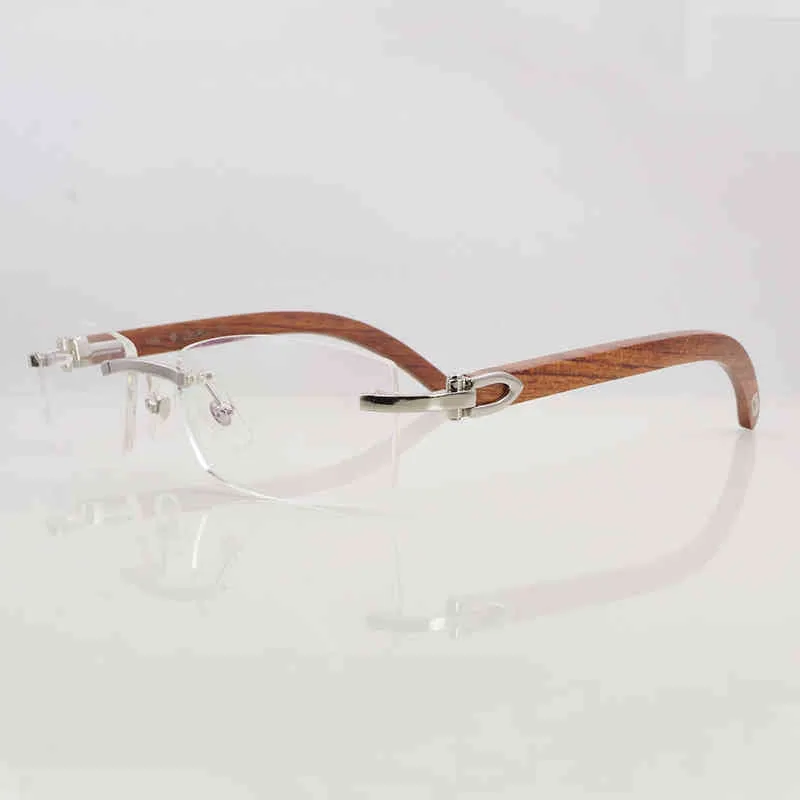 2024 Luxury Designer Men's Luxury Designer Women's Sunglasses Clear Eye Frames Men Women Accessories Rimless Natural Buffalo Horn Gold Transparent Eyeglasses Frame