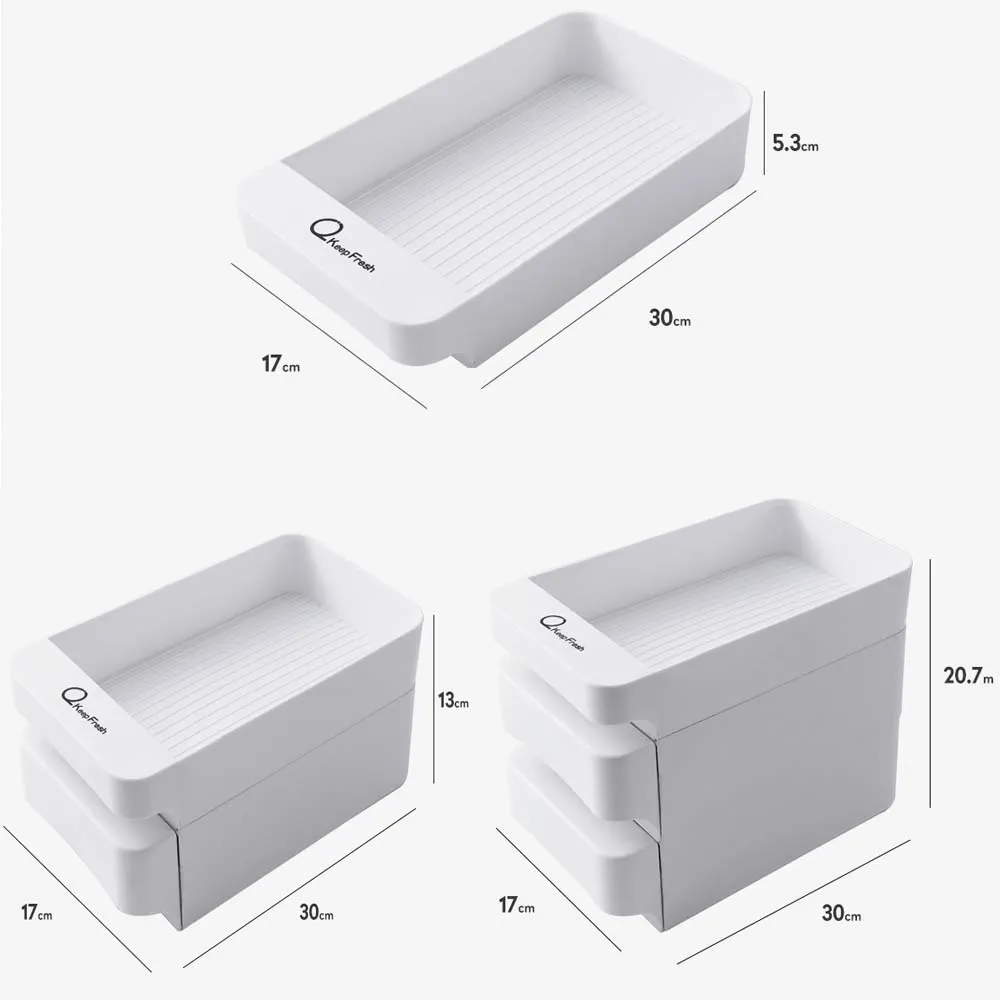 Alimentos Organizador Egg Storage Caixa de Armazenamento Frigorífico Manter Suprimentos de Cozinha Suprimentos Frutos e Legumes Tipo de gaveta podem ser empilhados 210309