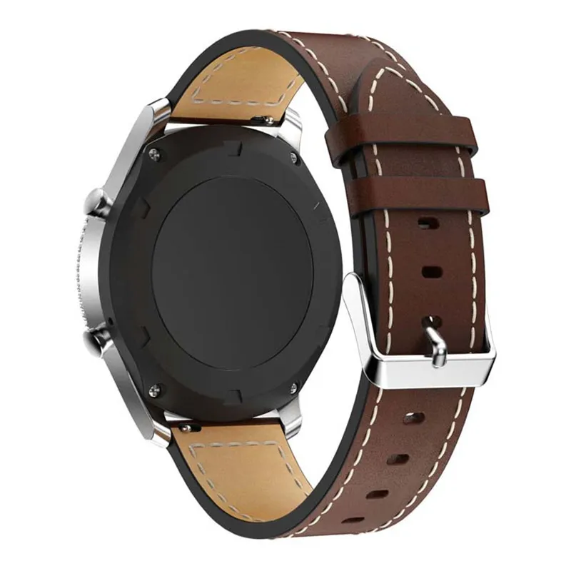 Voor Samsung Gear S3 Frontier Emaker Watchband vervanging Lederen band Strap Watch Bands291A