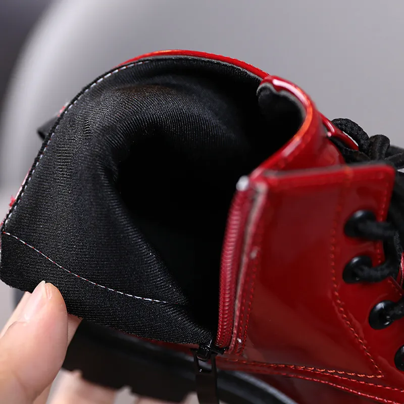 COZULMA Autumn Winter Children Leather Boots Girls Boys Shoes Kids Martin 1-6 Years Baby Ankle Sports Sneakers 220222