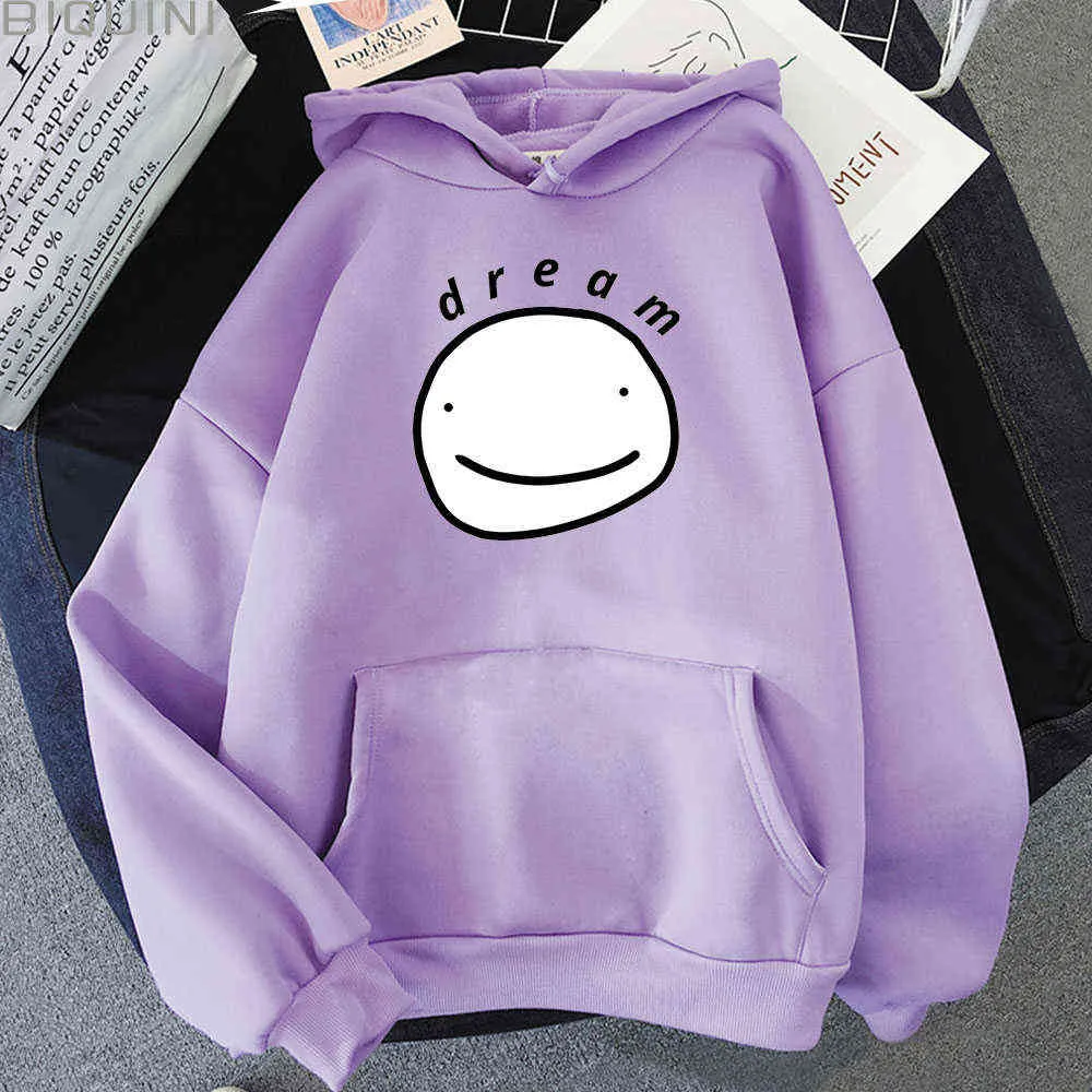 Dream Hoodie Anime Pull Sweats Unisexe Streetwear Hommes Coton Punk Vêtements Printemps / Hiver Harajuku Femmes Wram Noir 12 210720