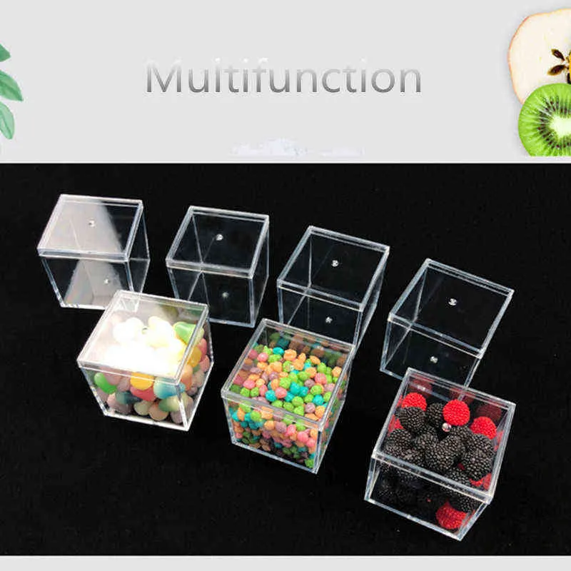 Acrylic Candy Box Goodie Bags Clear Chocolate Plastic Wedding Party Favor Packing Box Pastry Container Jewelry Storage 211102950954