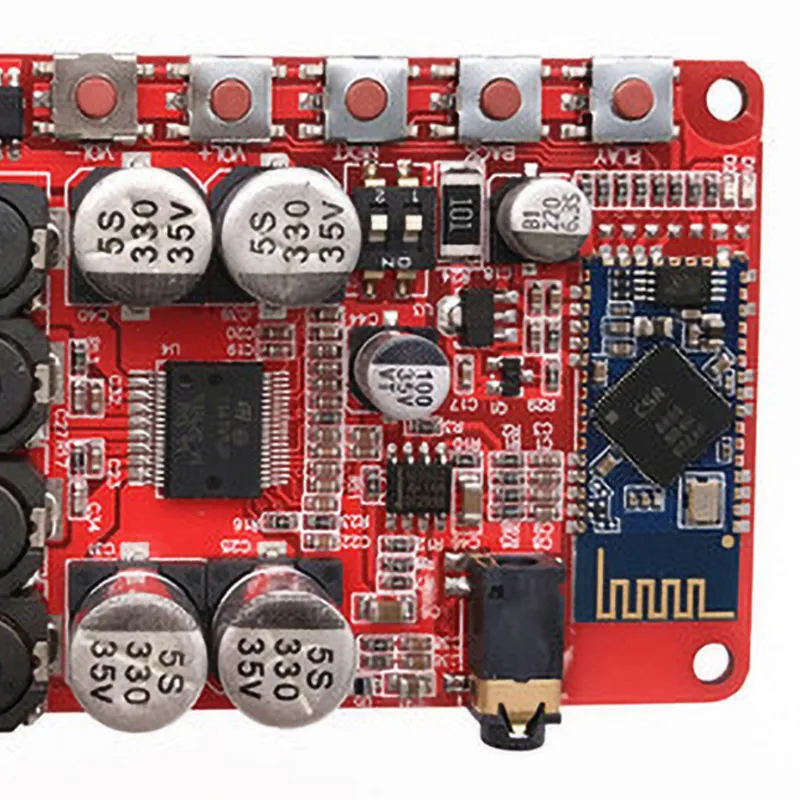 TDA7492PワイヤレスBluetooth CSR40オーディオレシーバーパワーアンプボードモジュールAUX入力およびスイッチ機能2567586