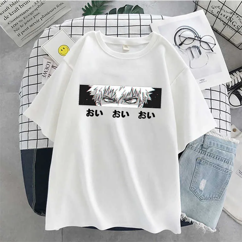 My Hero Academia T Shirt Moda Maglietta Boku No Camicia estiva Anime Kawaii Himiko Toga Cartoon t-shirt Graphic Top Tee Donna Y0629