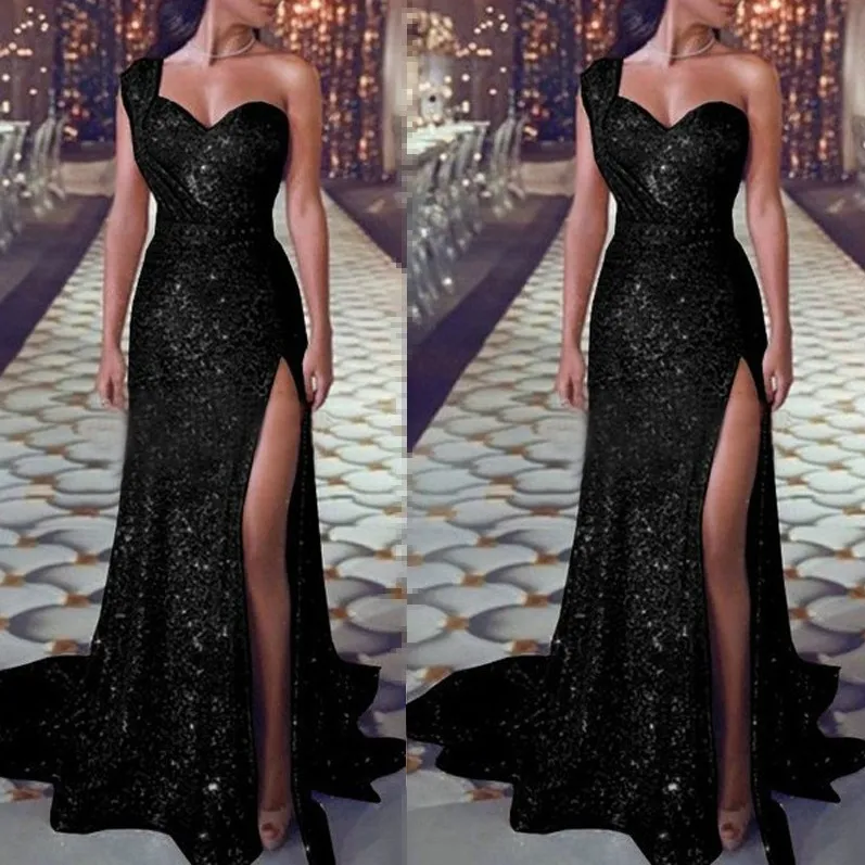 Vestidos de baile de lantejoulas brilhantes 2022 longo formal mais barato sexy alta fenda v pescoço sereia rosa ouro dubai mulheres vestidos de noite formal