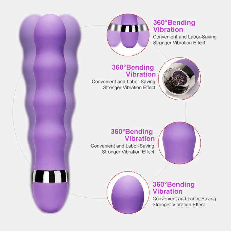 Vibrator Sex Toys for Women Av Stick Dildo Massageur de vibratrice Masturatrices féminines G Stimulateur Spot Anal Butt Plug6715760