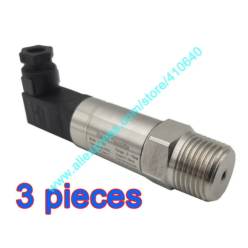 Factory Direct Supplying 10 bar Pressure Transmitter DC 24V 4 to 20 mA Output 1/2'' NPT Connection with Famous Chip