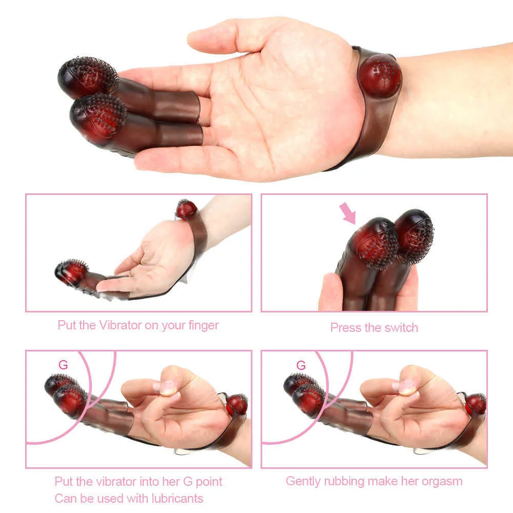 Massage Items 10 Modes G-spot Vibrating Massager Mini Finger Vibrator Clitoris Stimulator Vagina Stimulation Adult Sexy Toys for Women