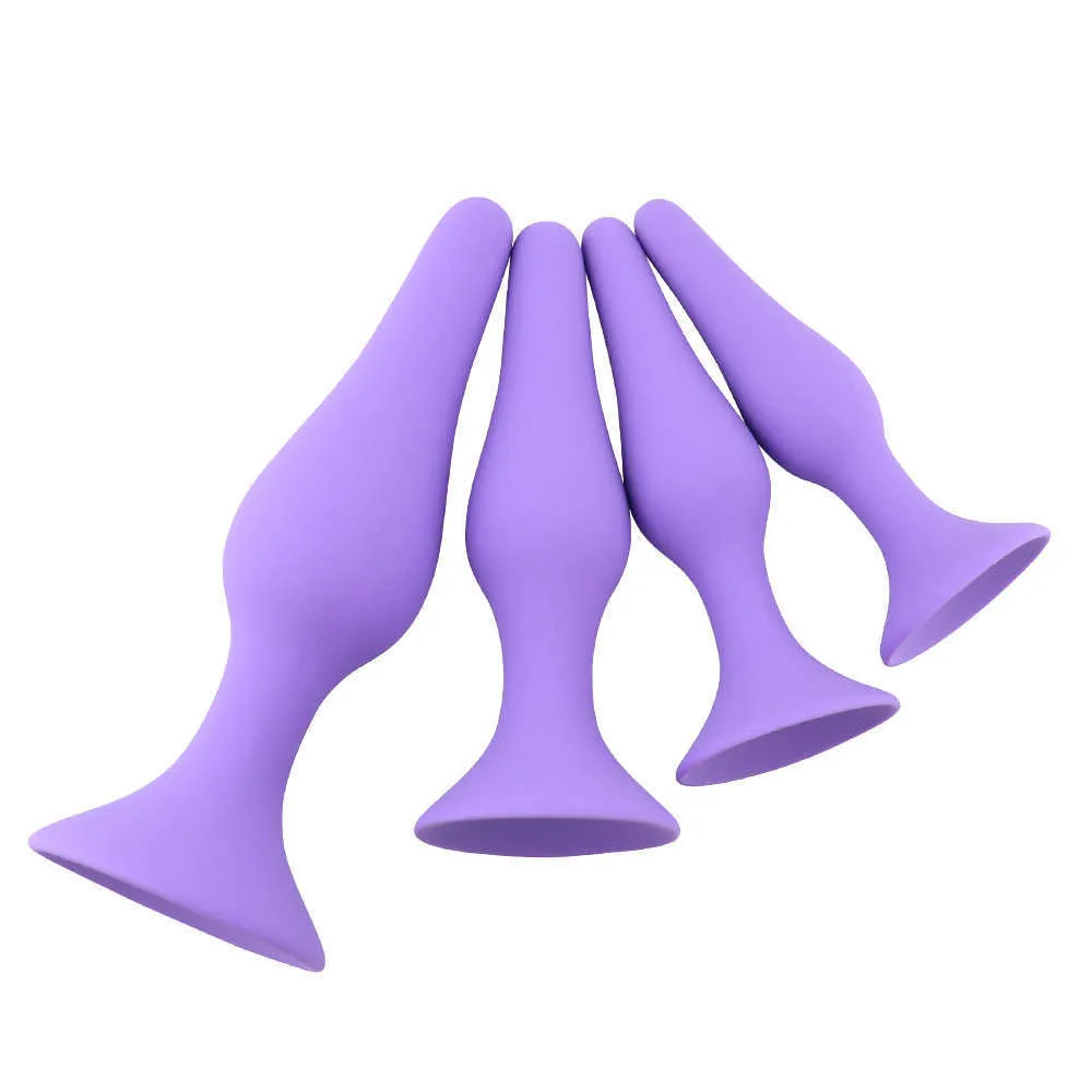 Éléments de massage 4 tailles Silicone Anal Perles Buts Butt Butt pour débutant Sex Toys for Men Anus anus Dilator Dilator Prostate Massager No Vibra7516685